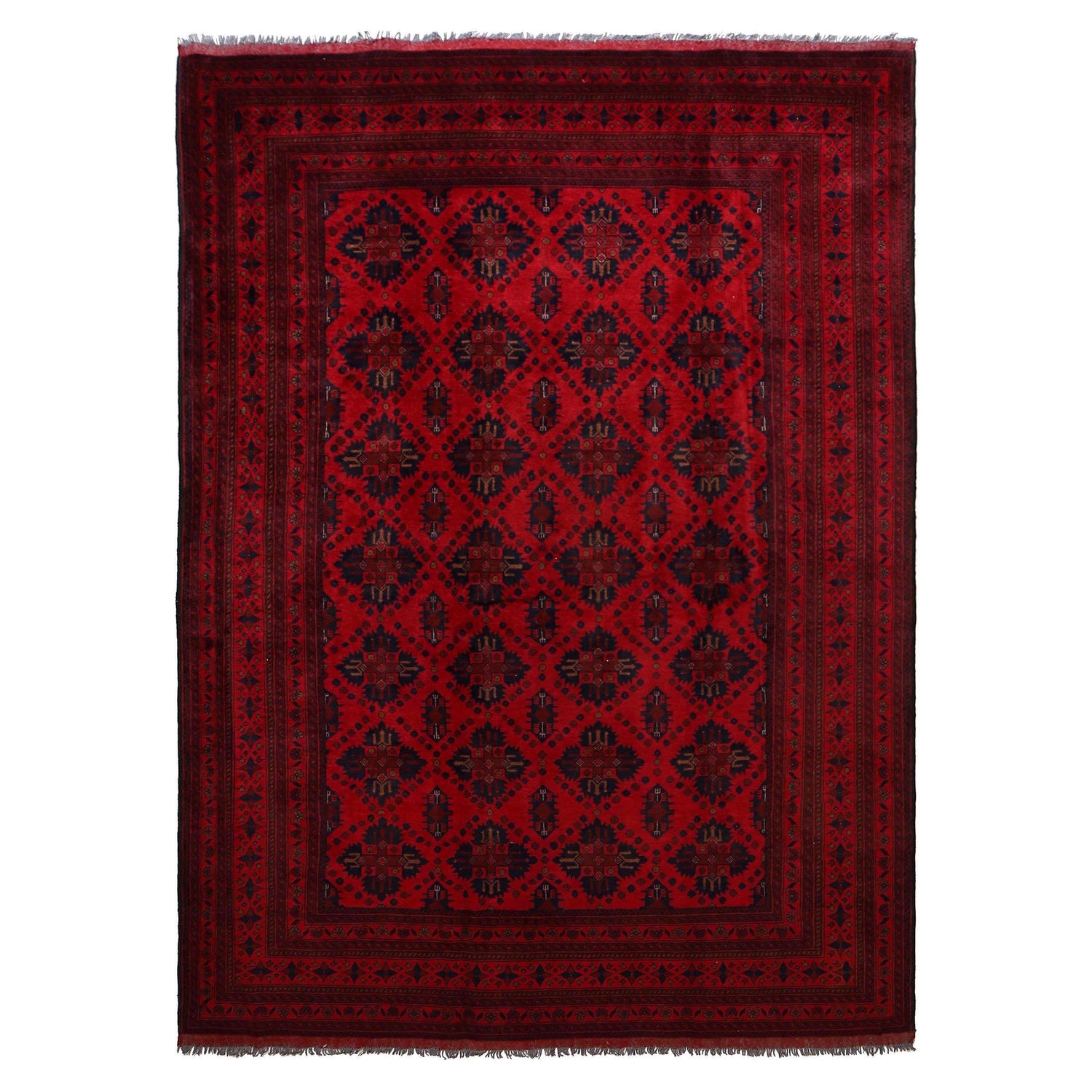 Dark Red Color Khal Mohammadi Rug 6' 4" x 9' 3" (ft) - No. B33058