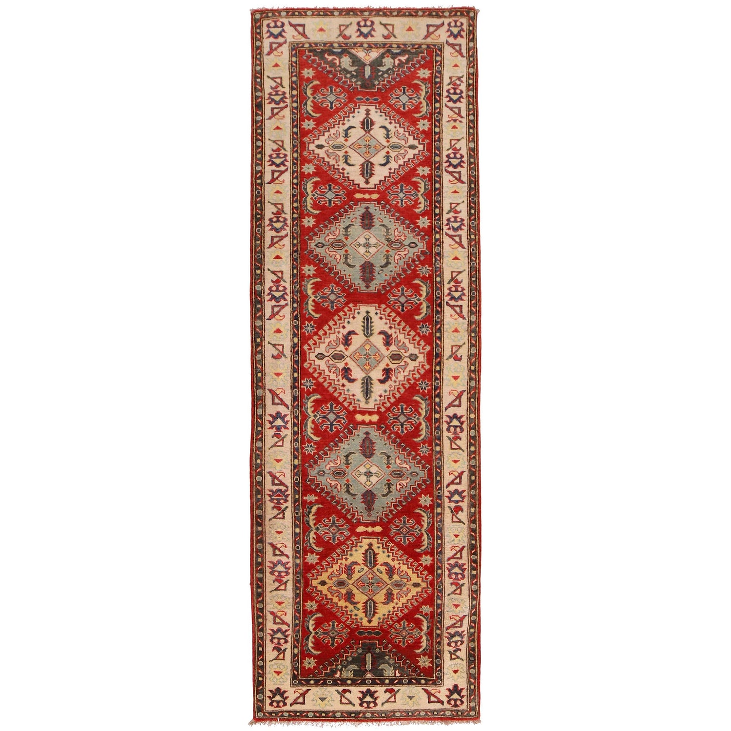 Red Color Kazak Runner 2' 10" x 9' 3" (ft) - No. B33093