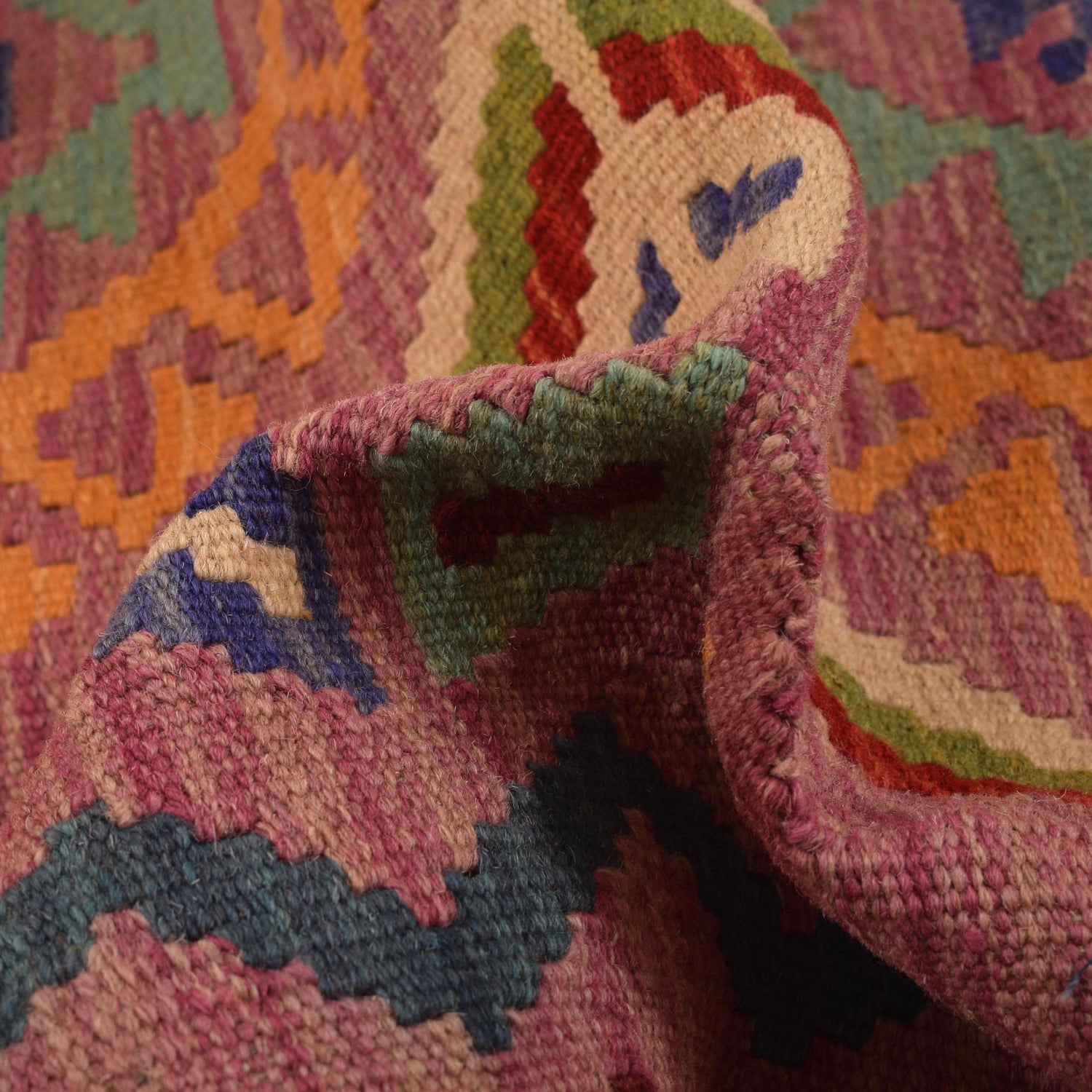 Handmade Vegetable Kelim 3' 5" x 5' 0" (ft) - No. B34165