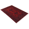 Red Color Khal Mohammadi Carpet 3' 2" x 4' 11" (ft) - No. B34183