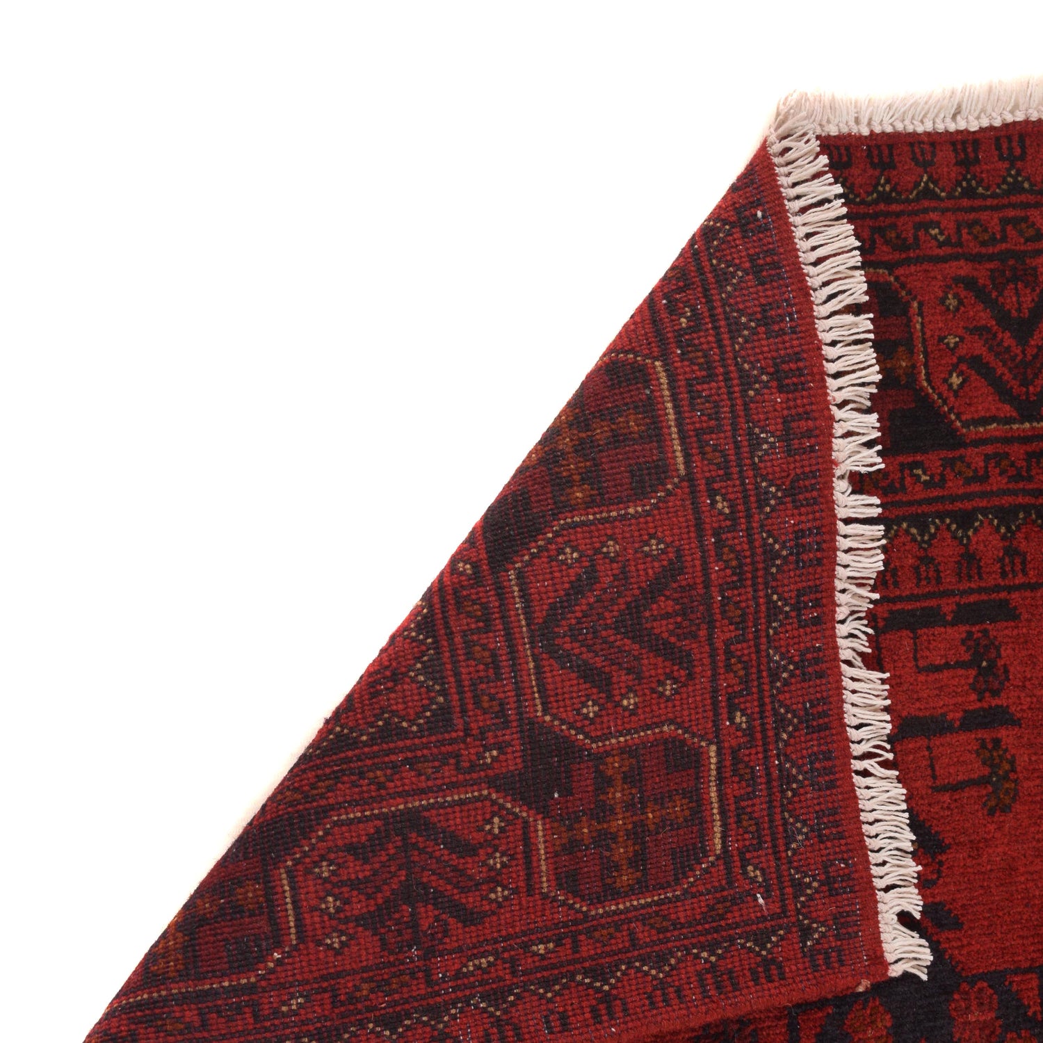 Red Color Khal Mohammadi Carpet 3' 2" x 4' 11" (ft) - No. B34183