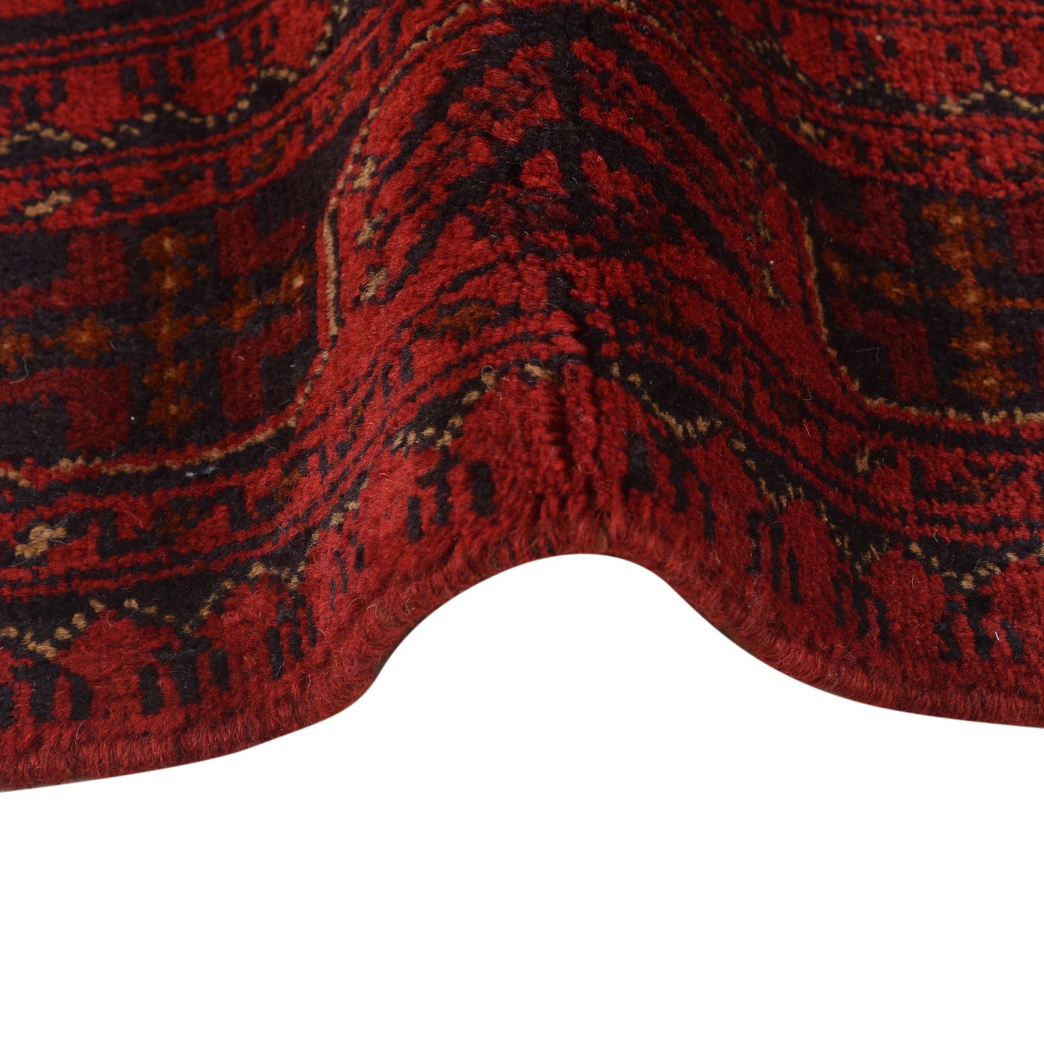 Red Color Khal Mohammadi Carpet 3' 2" x 4' 11" (ft) - No. B34183