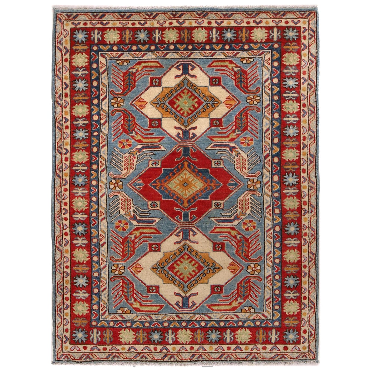 Oriental Kazak Rug 3' 11" x 5' 7" (ft) - No. B34193