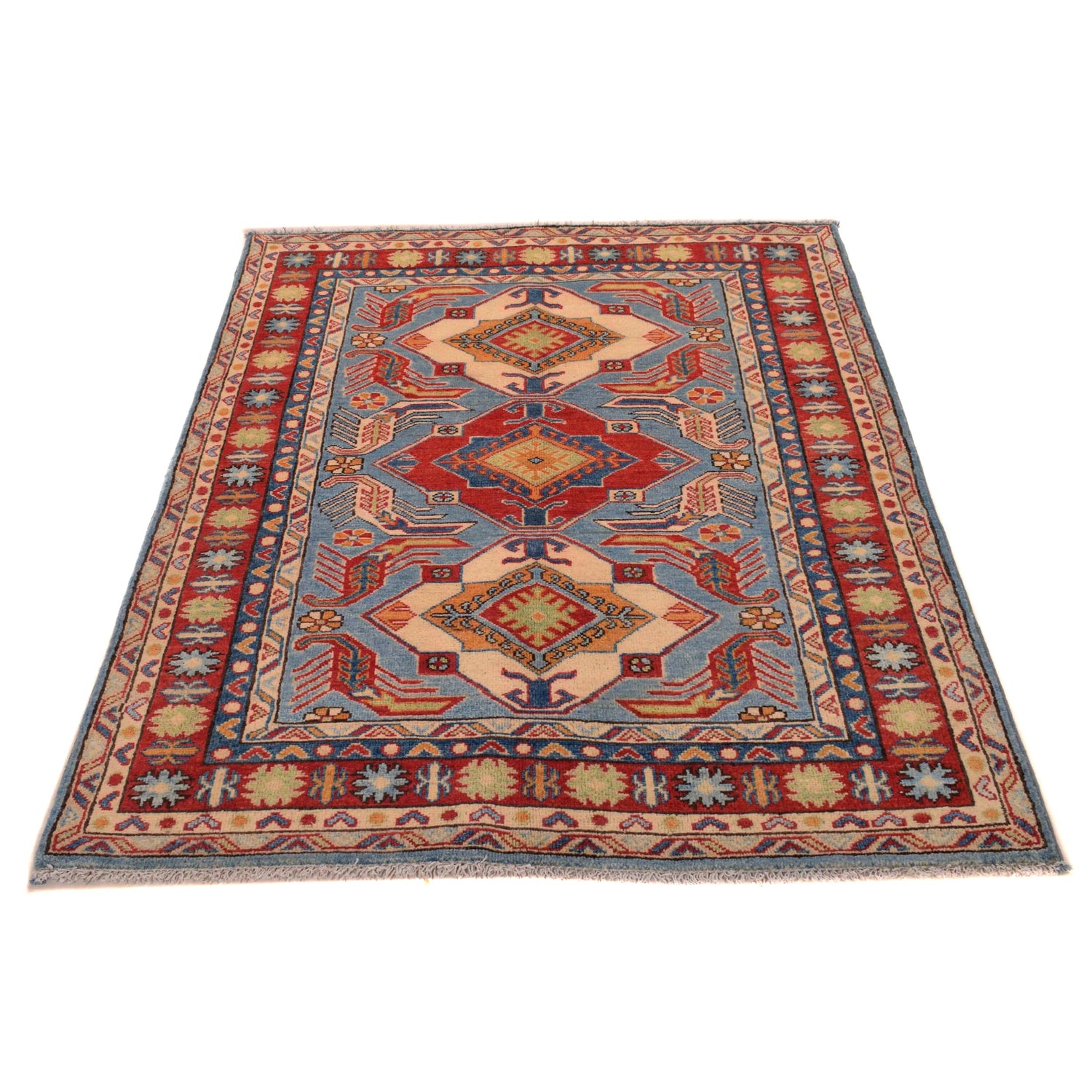Oriental Kazak Rug 3' 11" x 5' 7" (ft) - No. B34193