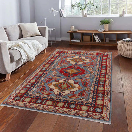 Oriental Kazak Rug 3' 11" x 5' 7" (ft) - No. B34193