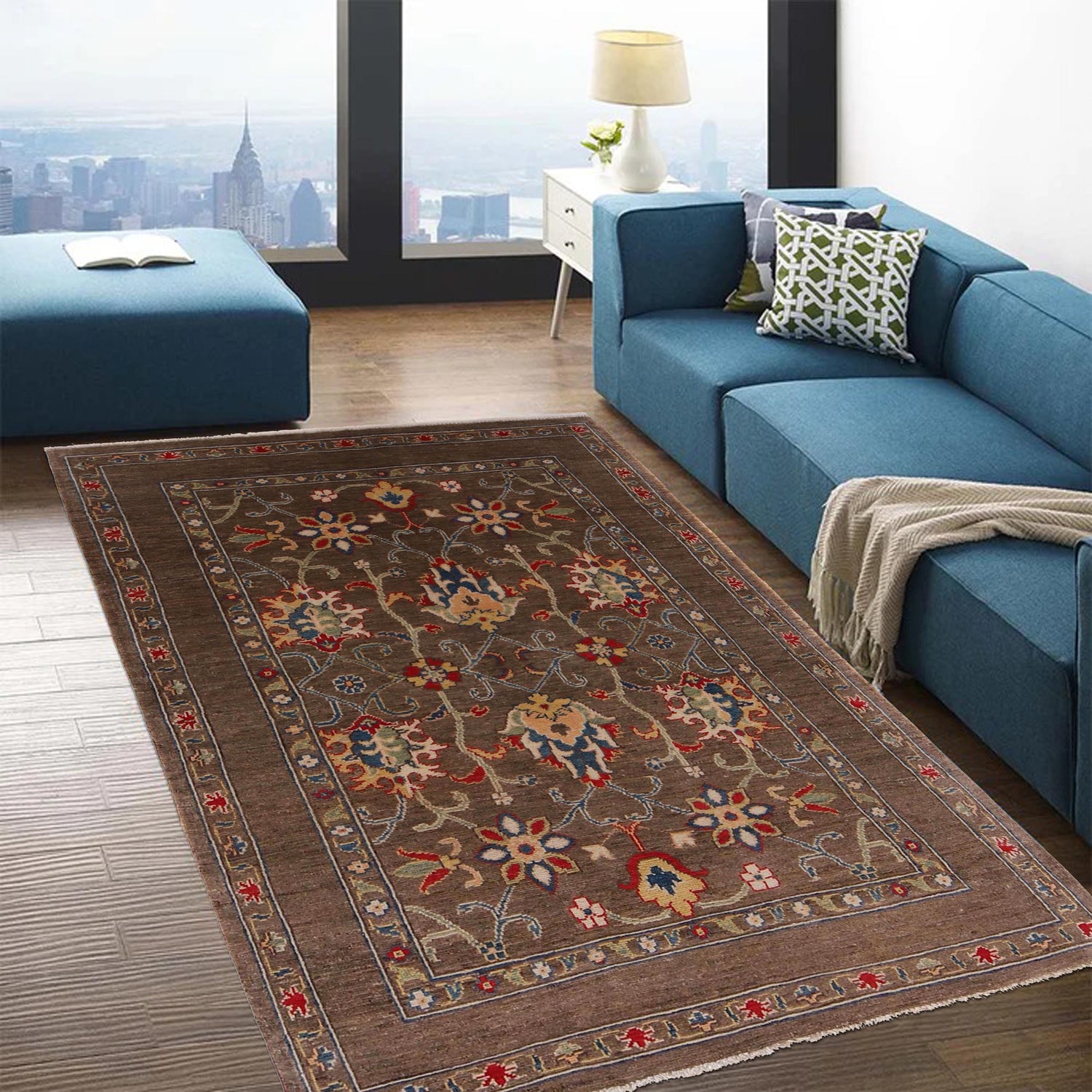 Oriental Sultani Carpet 3' 11" x 5' 8" (ft) - No. B34194