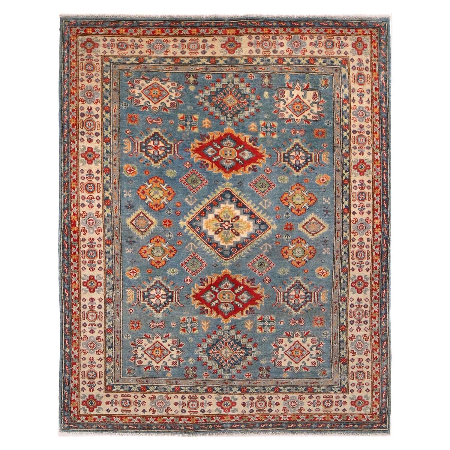 Oriental Kazak Rug 4' 10" x 6' 2" (ft) - No.B34195
