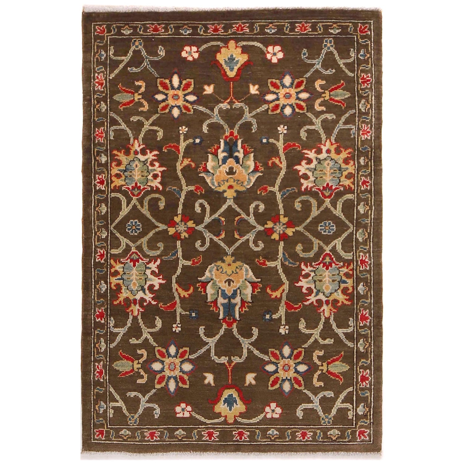 Oriental Sultani Carpet 3' 3" x 4' 8" (ft) - No. B34197