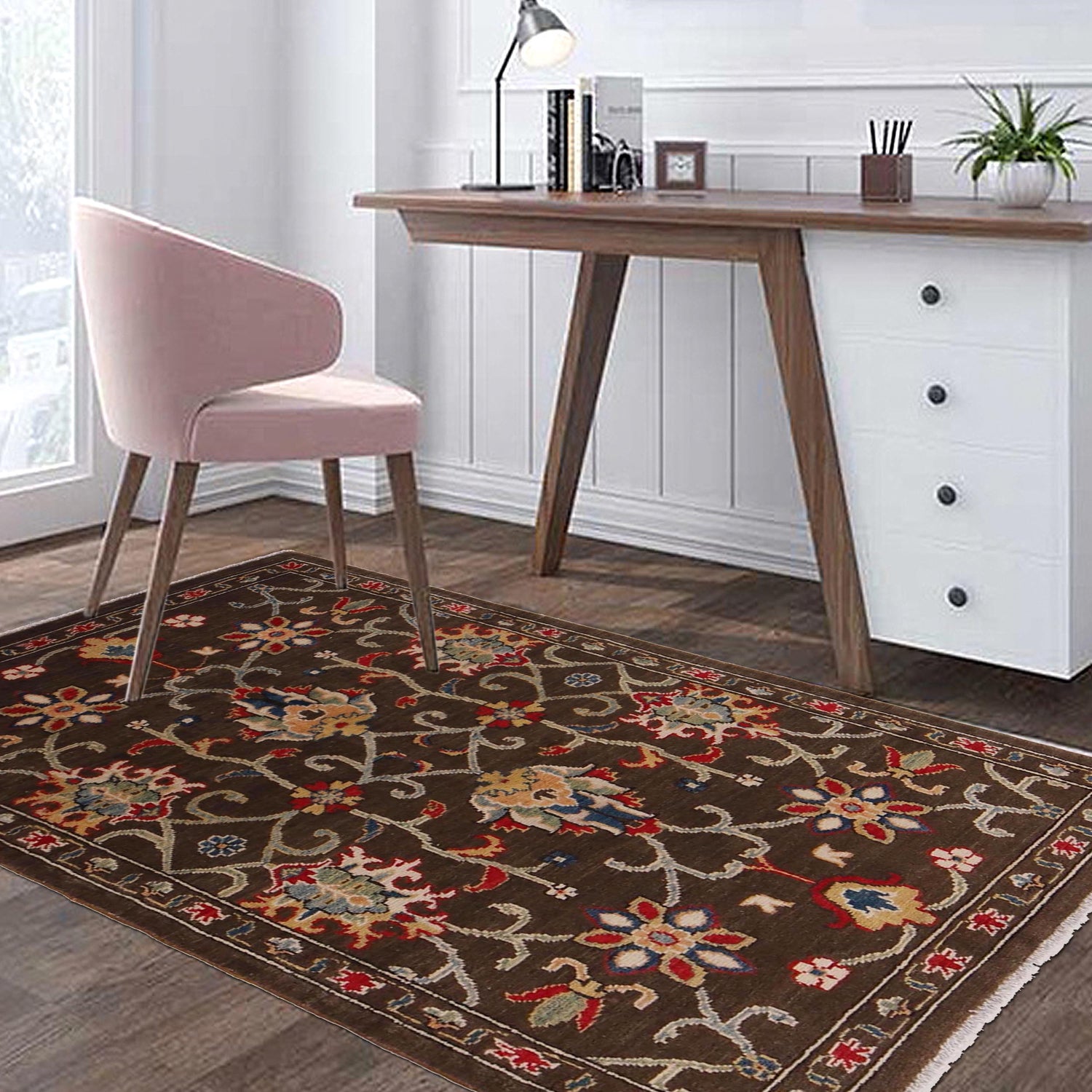 Oriental Sultani Carpet 3' 3" x 4' 8" (ft) - No. B34197