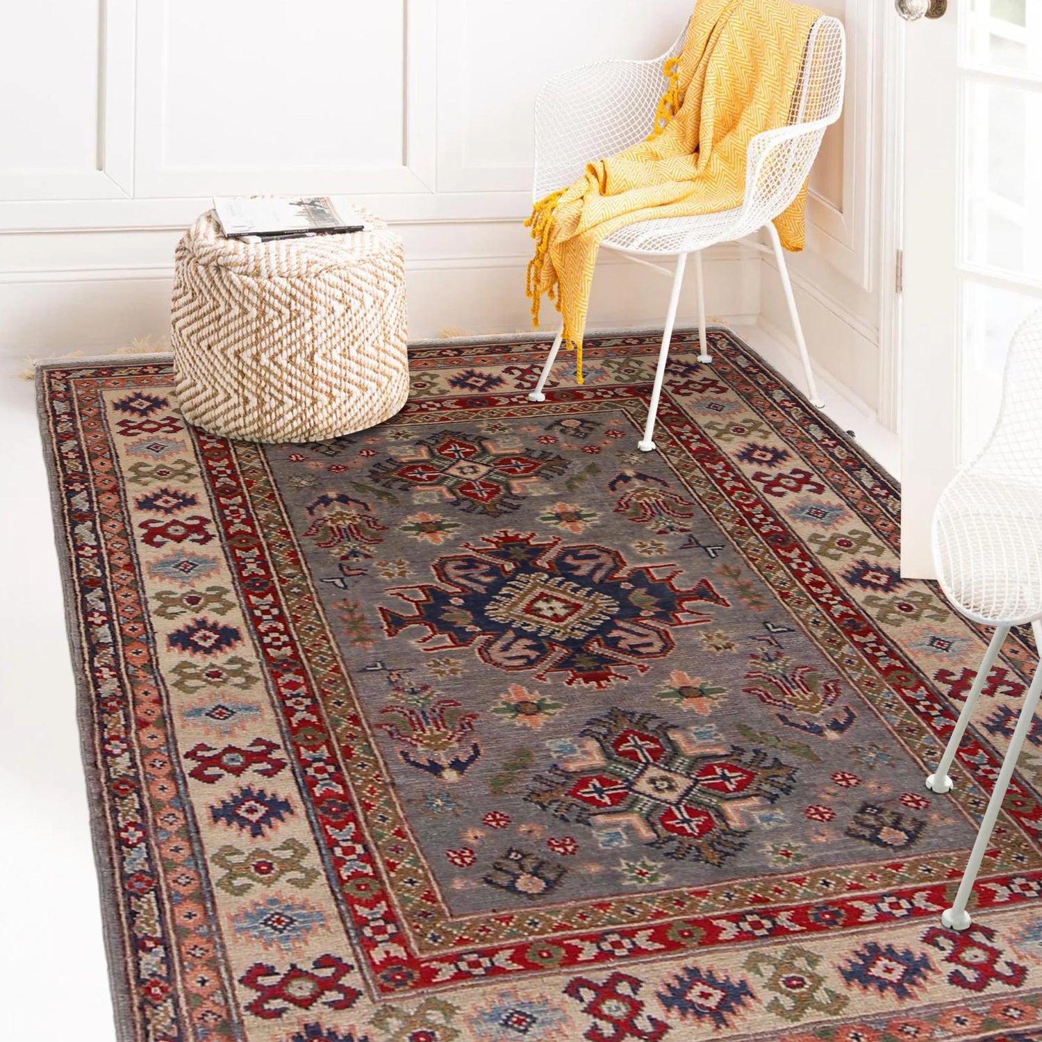 Oriental Kazak Rug 3' 3" x 5' 0" (ft) - No. B34198