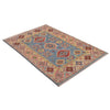 Blue Color Kazak Rug 3' 4" x 5' 0" (ft) - No. B34199