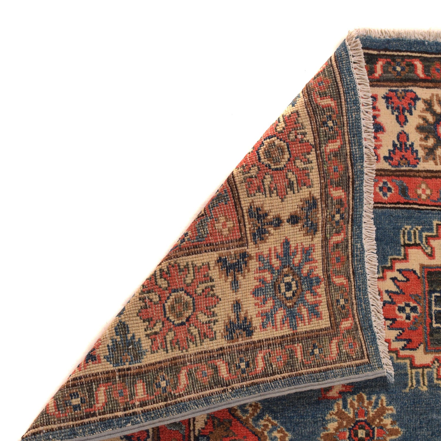 Blue Color Kazak Rug 3' 11" x 5' 9" (ft) - No. B34200