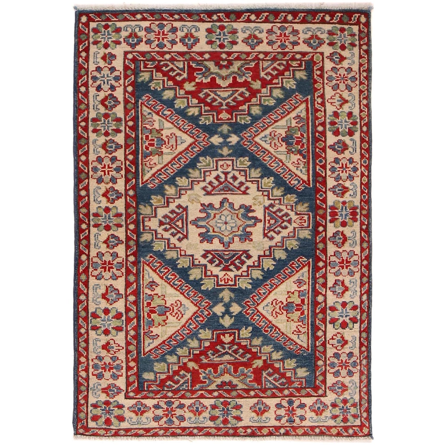 Oriental Kazak Rug 3' 2" x 4' 8" (ft)- No. B34609