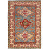 Blue Color Kazak Rug 4' 0" x 5' 10" (ft) - No. B34611
