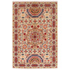 Hand Knotted Kazak Rug 3' 3" x 4' 11" (ft)- No. B34614