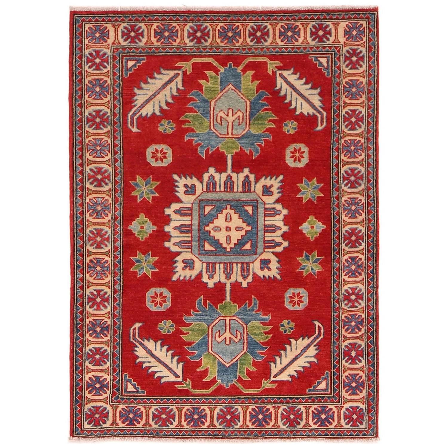 Oriental Kazak Rug 3' 4" x 4' 10" (ft)- No. B34615