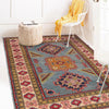 Blue Color Kazak Rug 4' 0" x 4' 10" (ft)- No. B34617