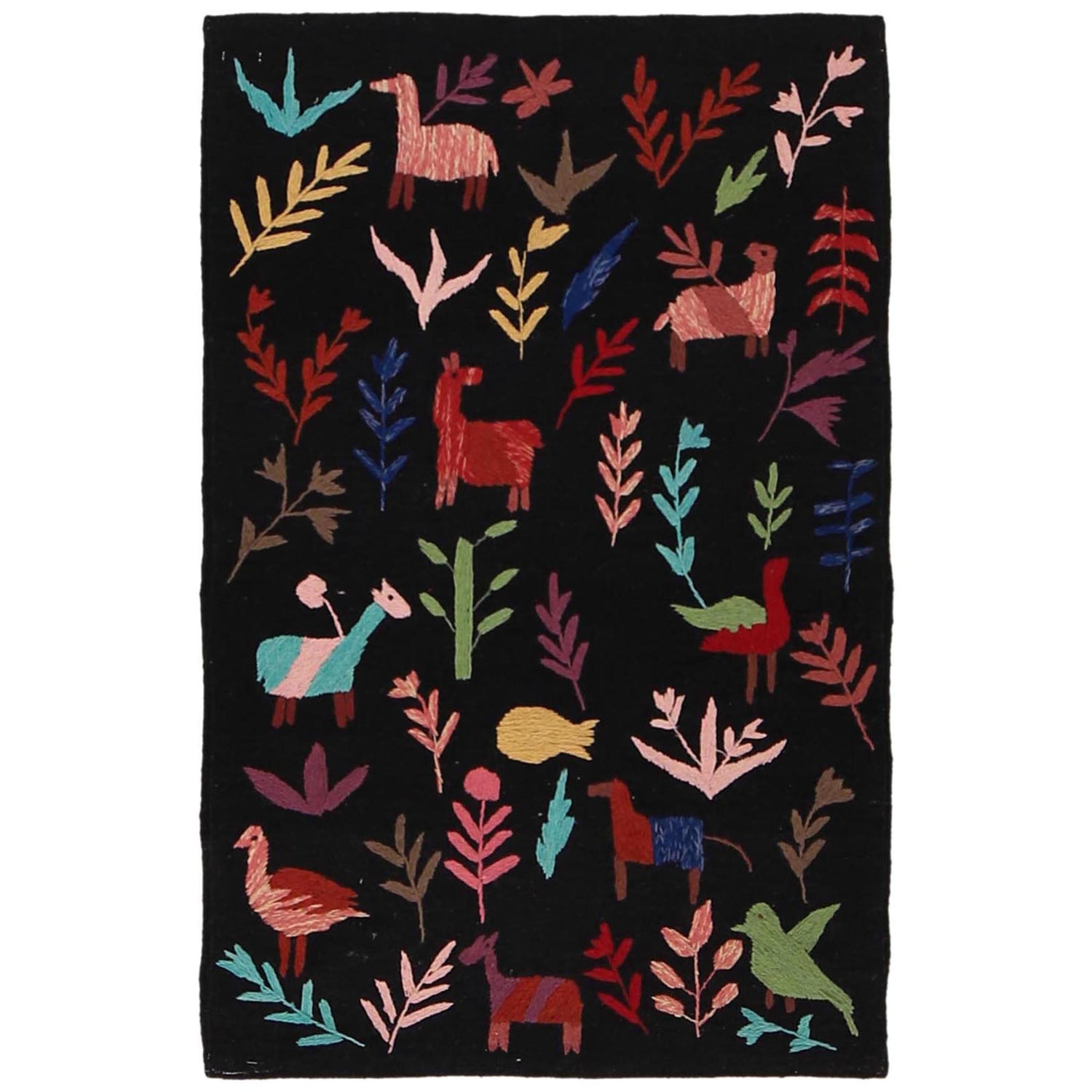 Pakistani Embroidery Kelim 2' 7" x 4' 0" (ft) - No. B34640