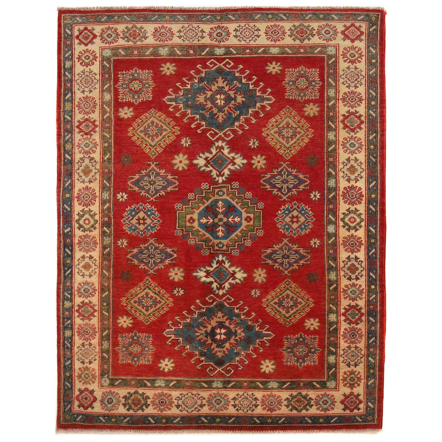 Oriental Kazak Rug 4' 2" x 5' 7" (ft) - No. B34666