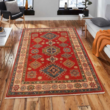 Oriental Kazak Rug 4' 2" x 5' 7" (ft) - No. B34666
