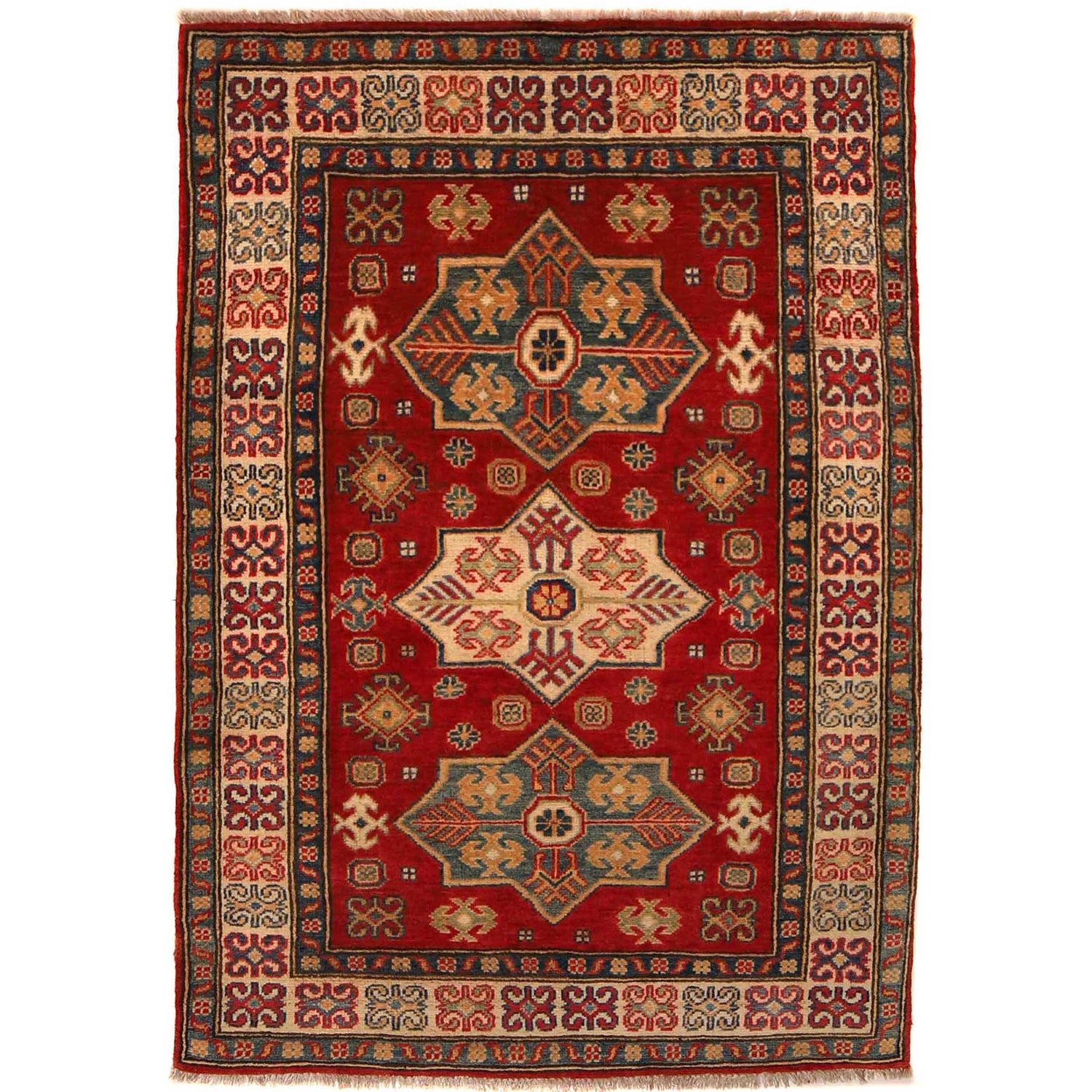 Oriental Kazak Rug 3' 3" x 4' 8" (ft)- No. B34668