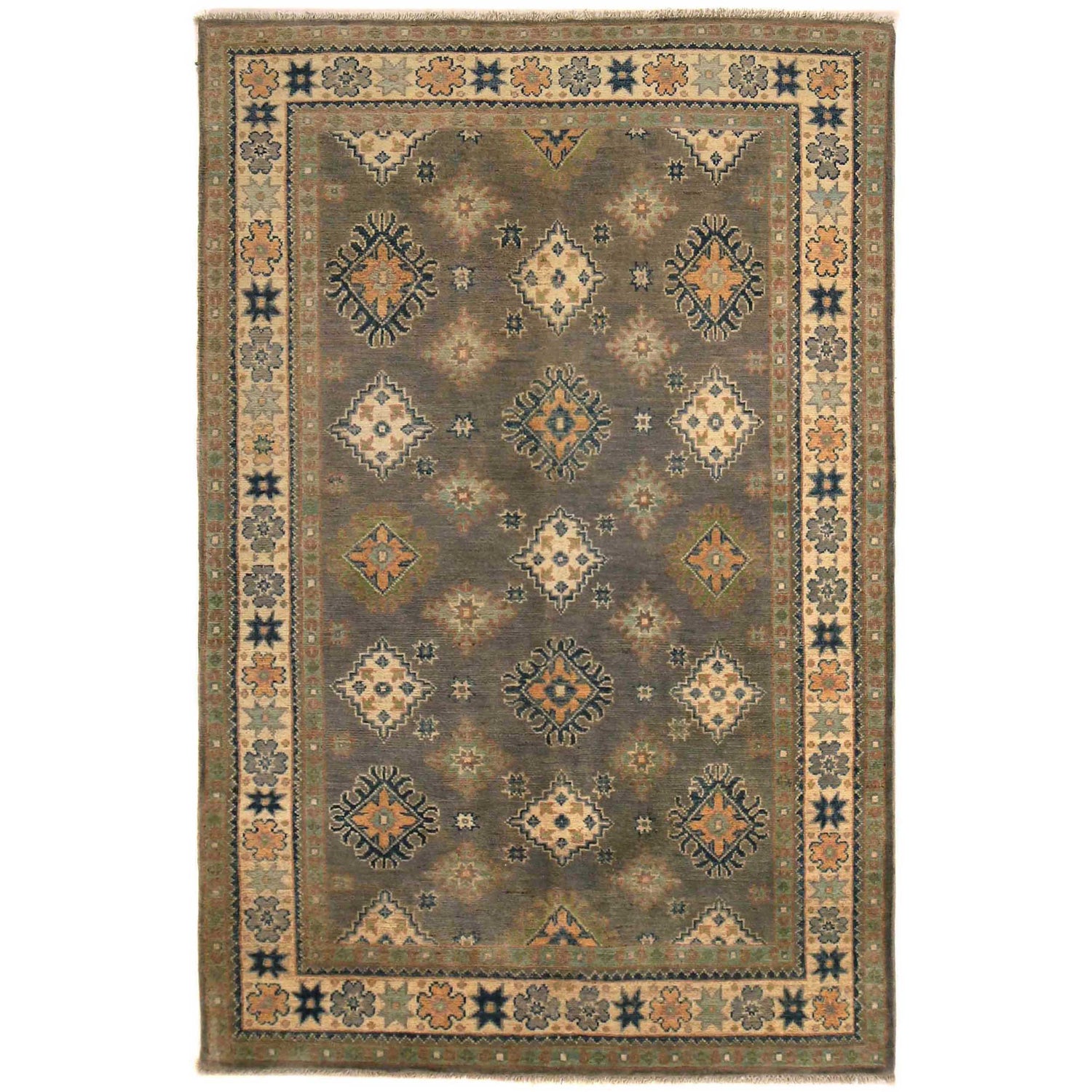 Oriental Kazak Rug 3' 11" x 5' 10" (ft) - No. B34676