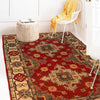 Red Color Kazak Rug 3' 5" x 4' 9" (ft)- No. B34677