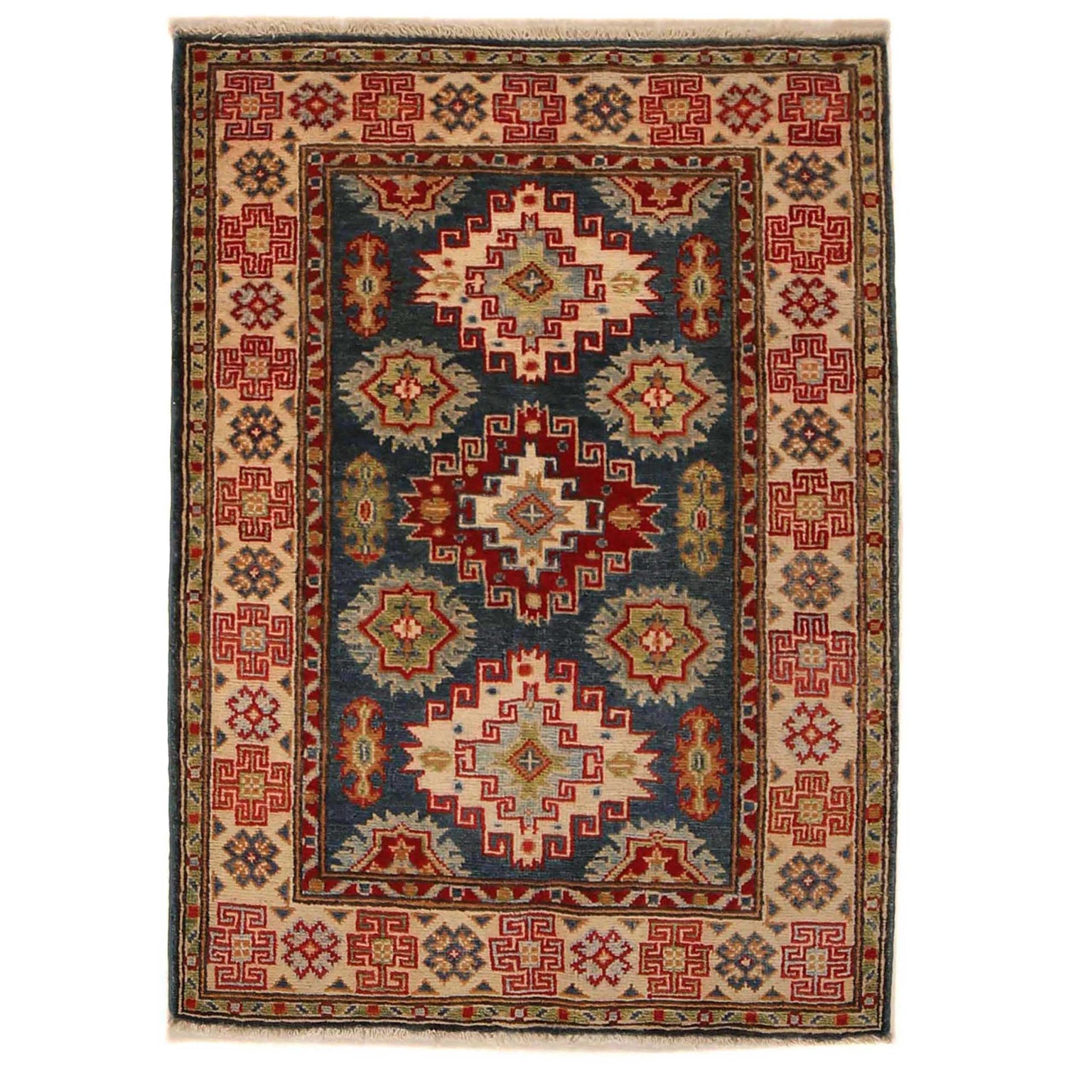 Hand Knotted Kazak Rug 2' 10 x 3' 9 (ft) - No. B34678