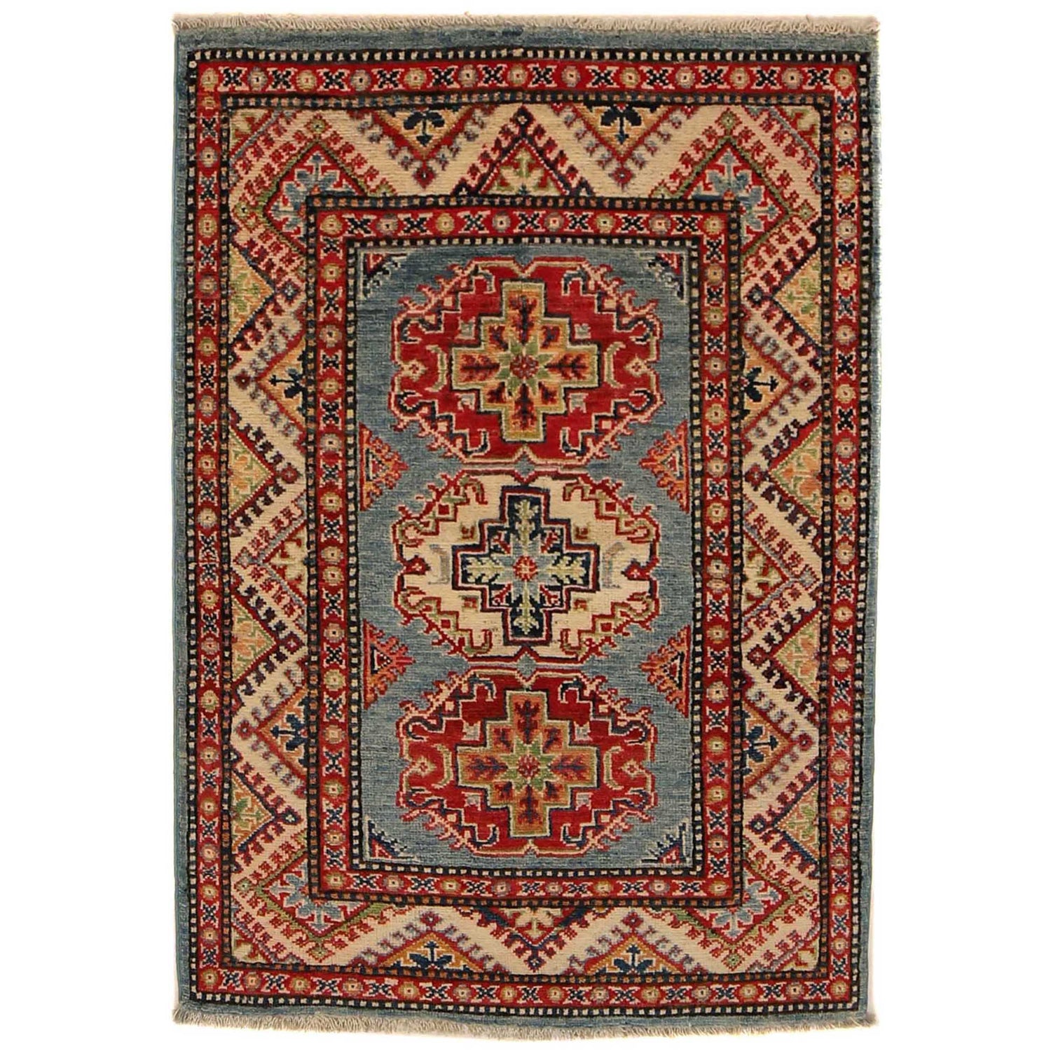 Hand Knotted Kazak Rug 2' 10 x 3' 11 (ft) - No. B34682