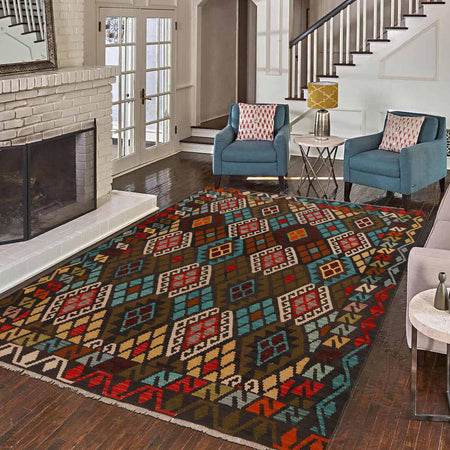 Handmade Vegetable Kelim 5' 11" x 7' 9" (ft) - No. B34692