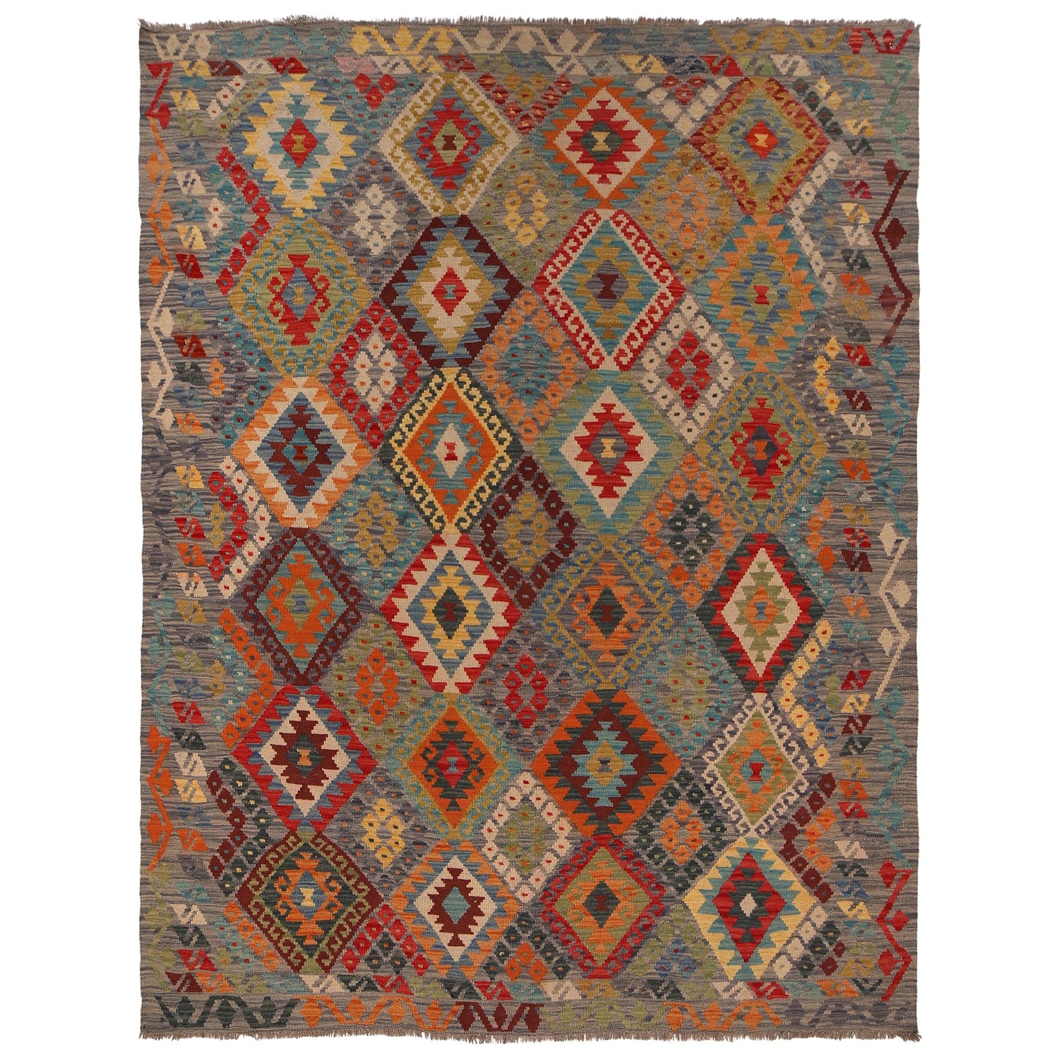 Handmade Vegetable Kilim 5' 11" x 7' 9" (ft) - No. B34693