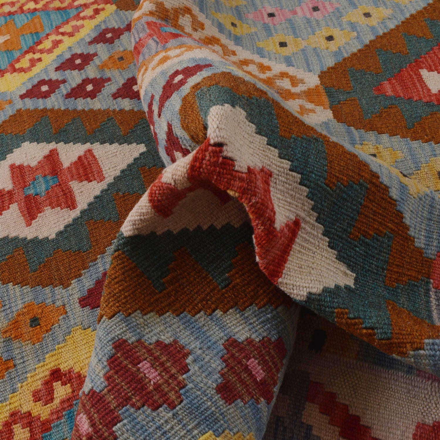 Handmade Vegetable Kelim 4' 4" x 6' 1" (ft) - No. B34706