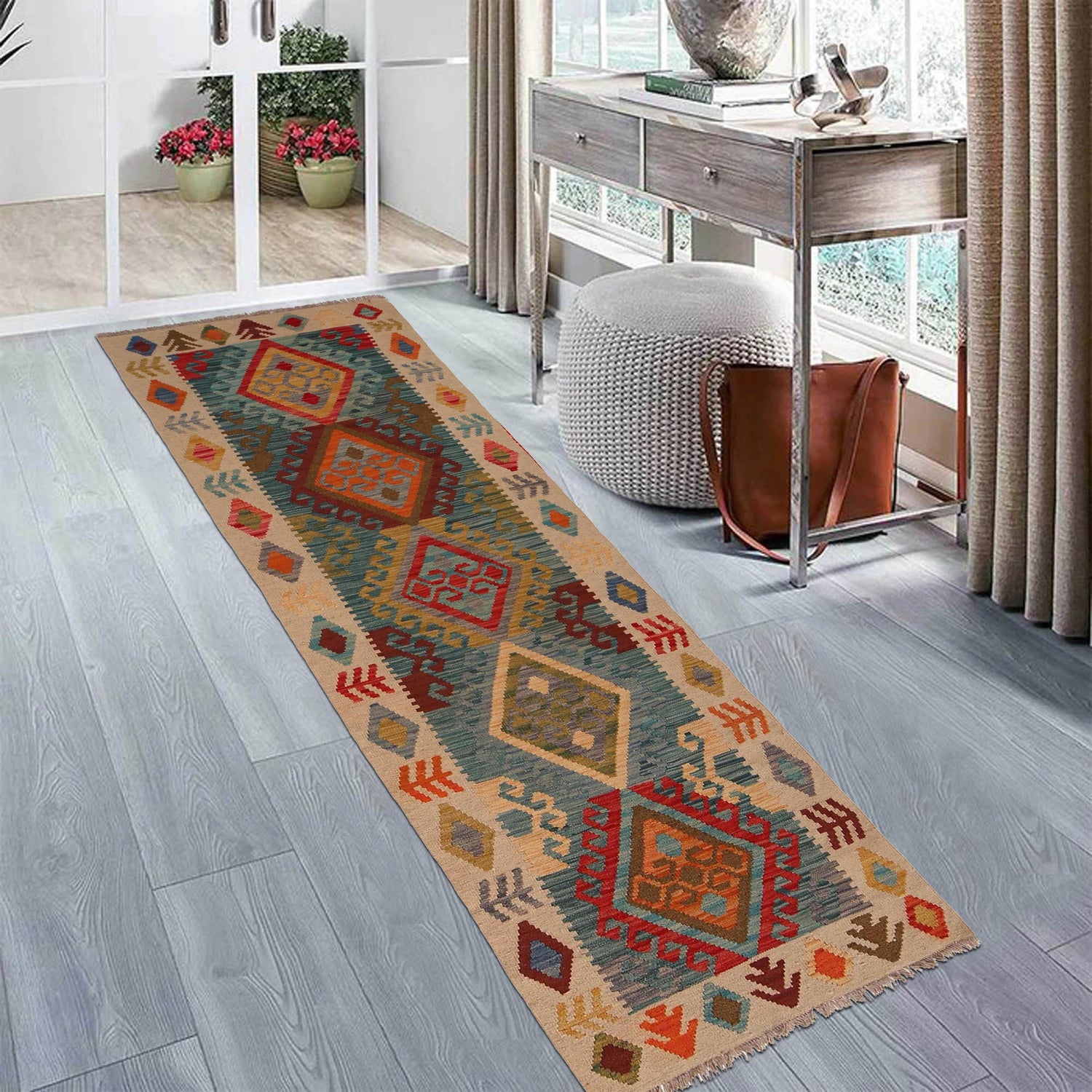 Vegetable Kilim Runner 2' 4" x 7' 10" (ft) - No. B34724