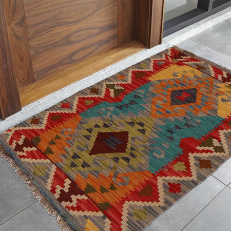Handmade Vegetable Kilim 2' 0" x 3' 1" (ft) - No. B35105