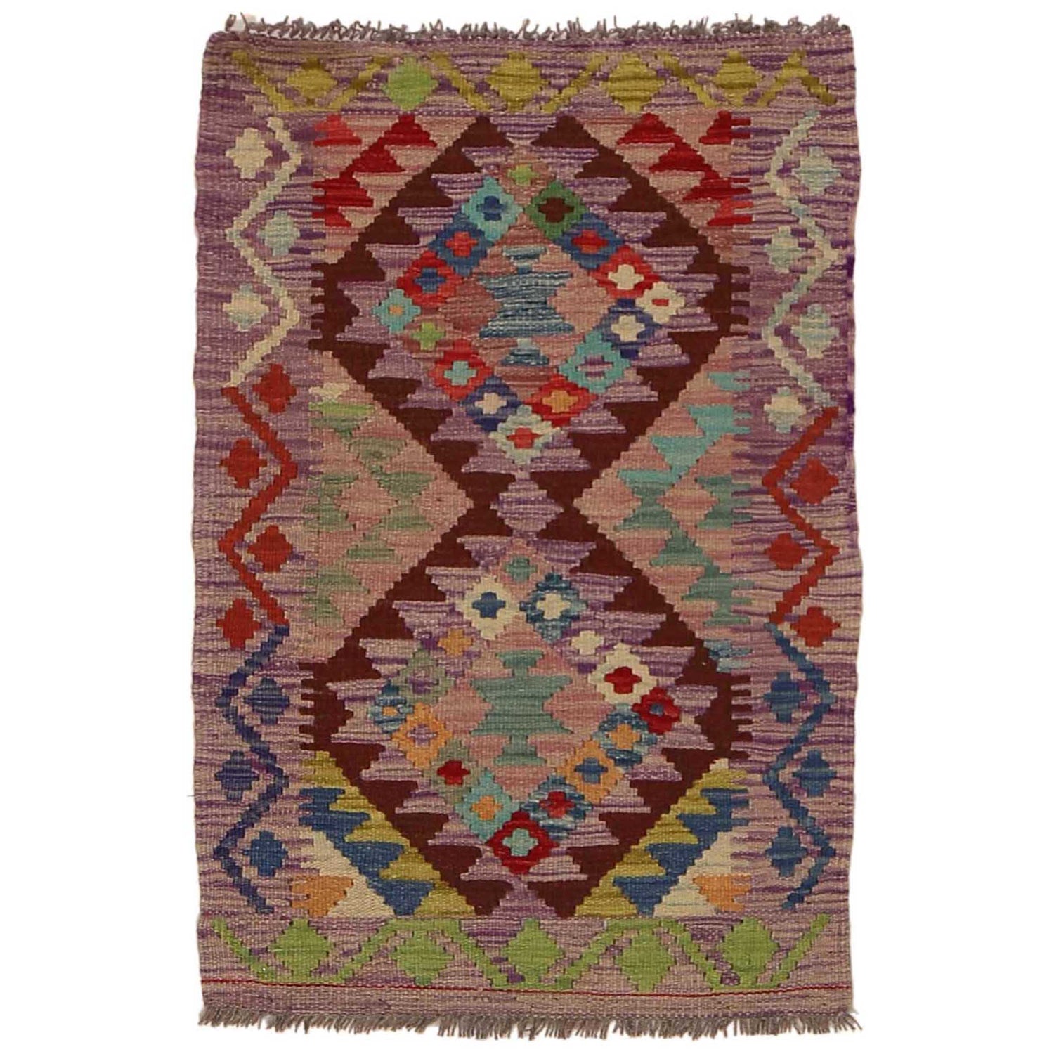 Handmade Vegetable Kilim 2' 0" x 3' 3" (ft) - No. B35113