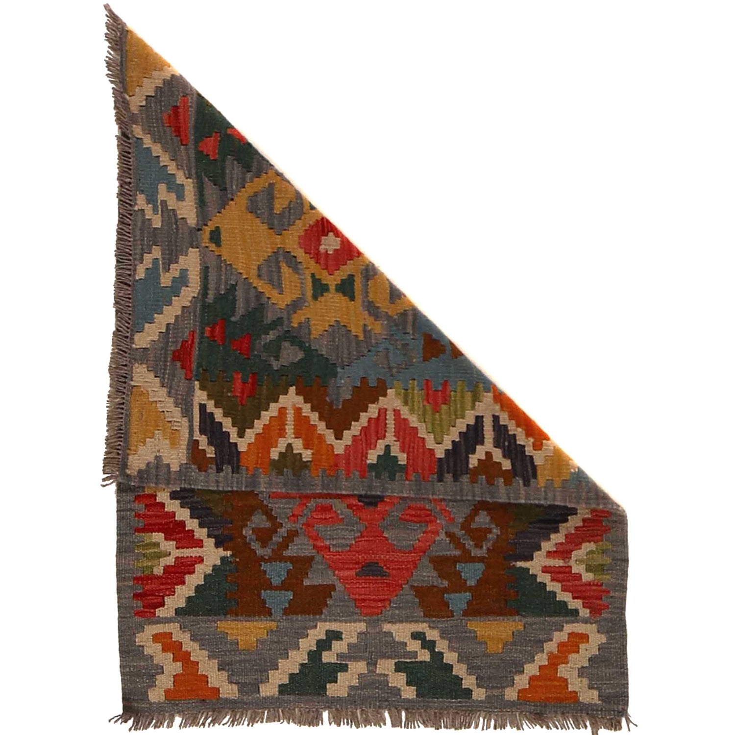 Handmade Vegetable Kilim 2' 2" x 2' 11" (ft) - No. B35118