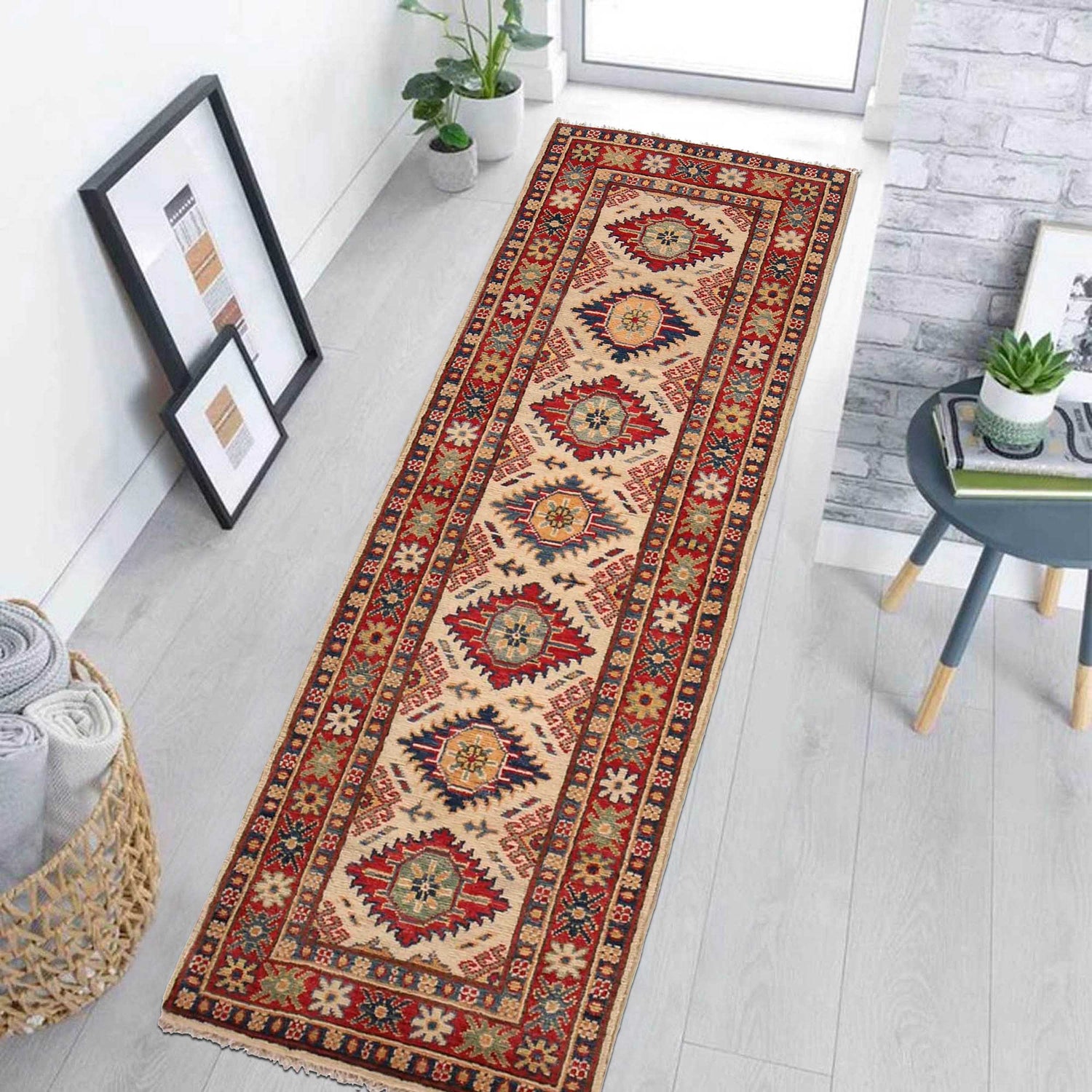 Hand Knotted Kazak Runner 1' 10" x 5' 8" (ft) - No. B35132