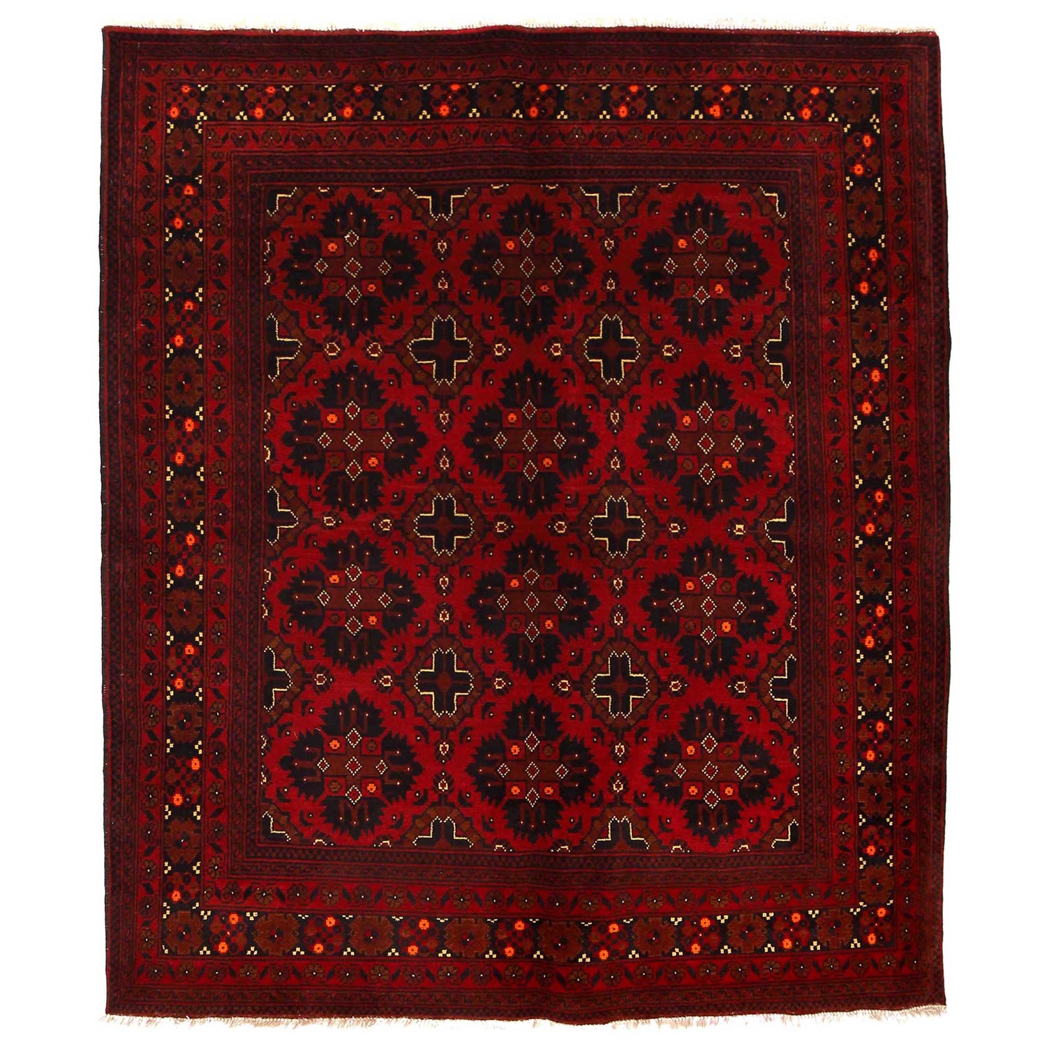 Red Color Khal Mohammadi Rug 4' 11 x 6' 5 (ft) - No. B35147