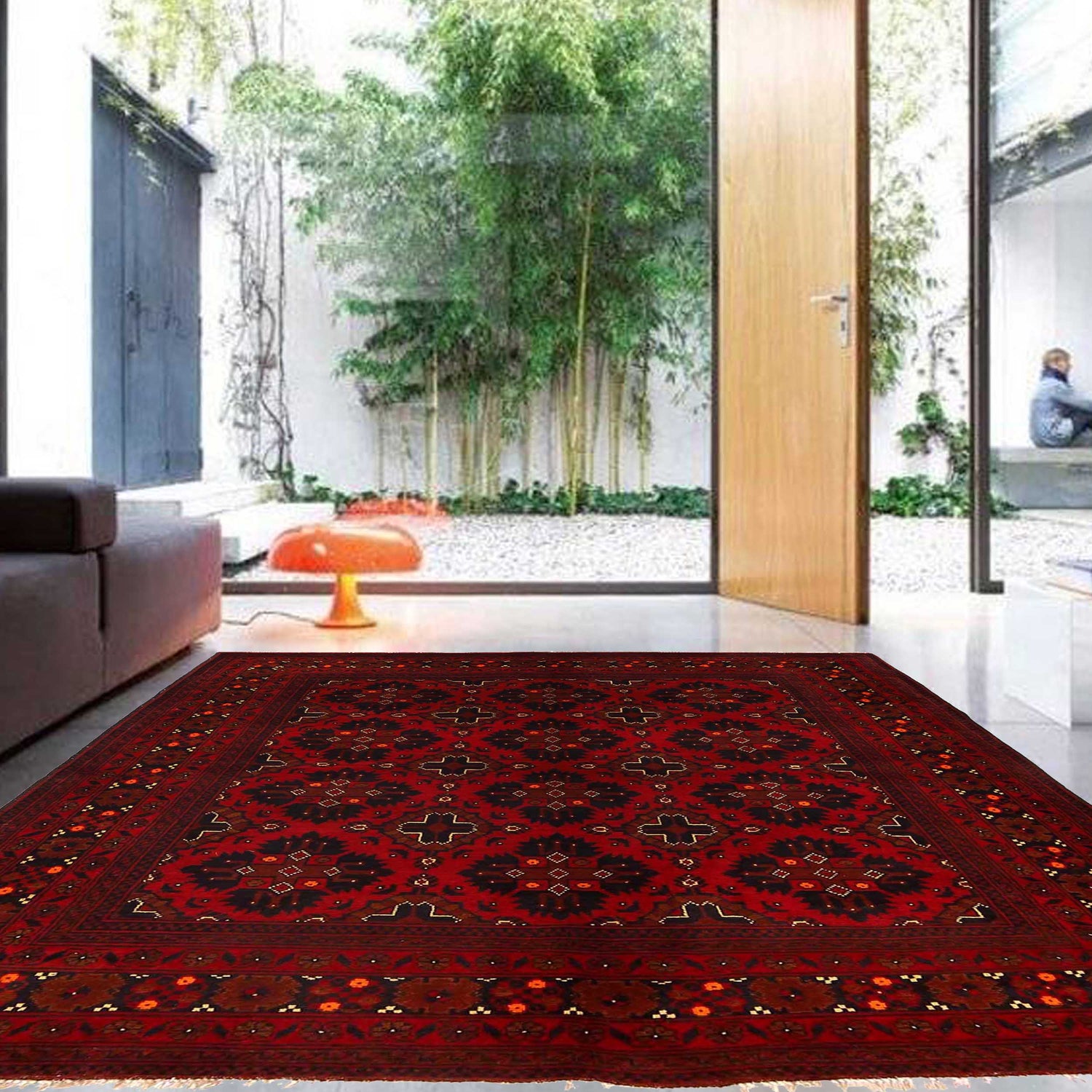 Red Color Khal Mohammadi Rug 4' 11 x 6' 5 (ft) - No. B35147
