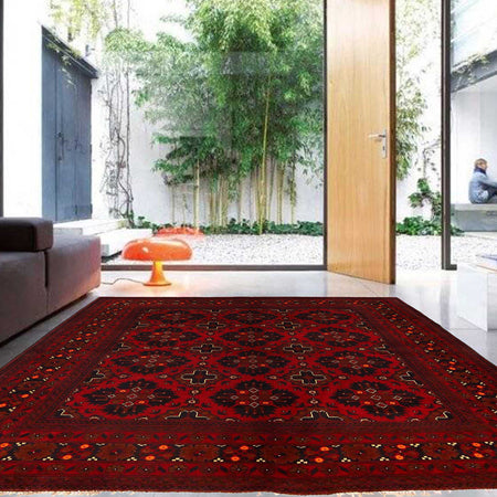 Red Color Khal Mohammadi Rug 4' 11 x 6' 5 (ft) - No. B35147