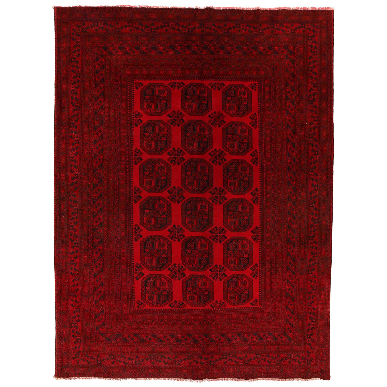 Traditional Red Fil pa Carpet 6' 10" x 9' 3" (ft) - No. B35148