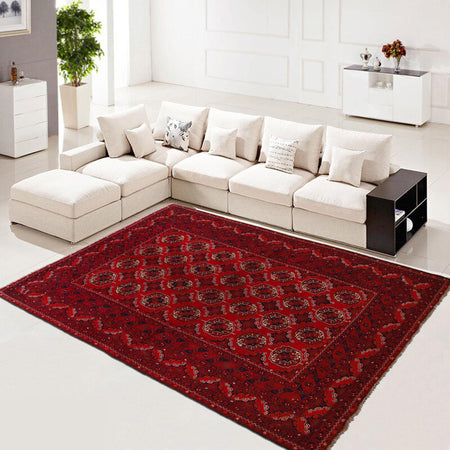 Oriental Bukhara Carpet 6' 4" x 9' 6" (ft) - No. B35168