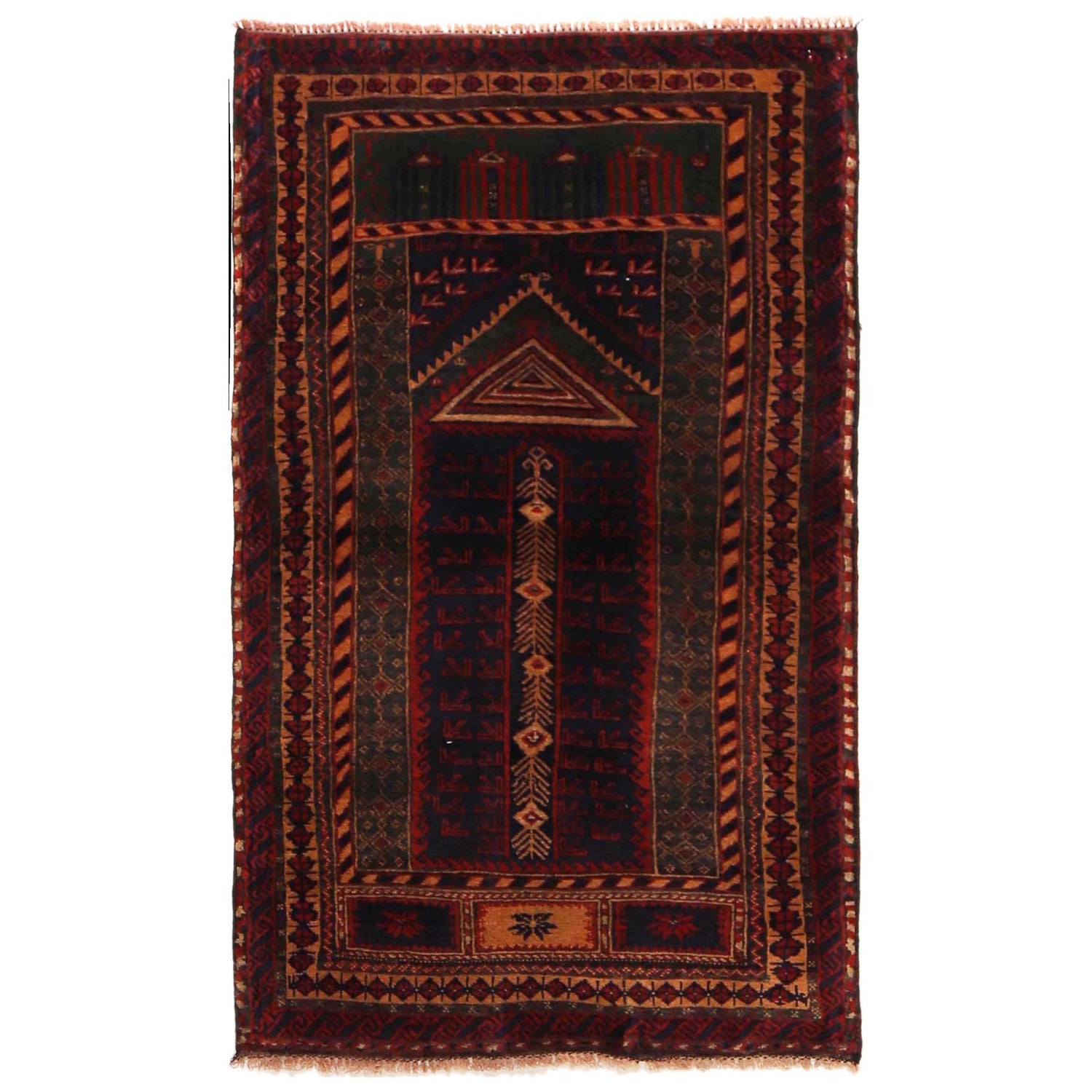 Handmade Prayer Rug 2' 7" x 4' 3" (ft) - No. B35178