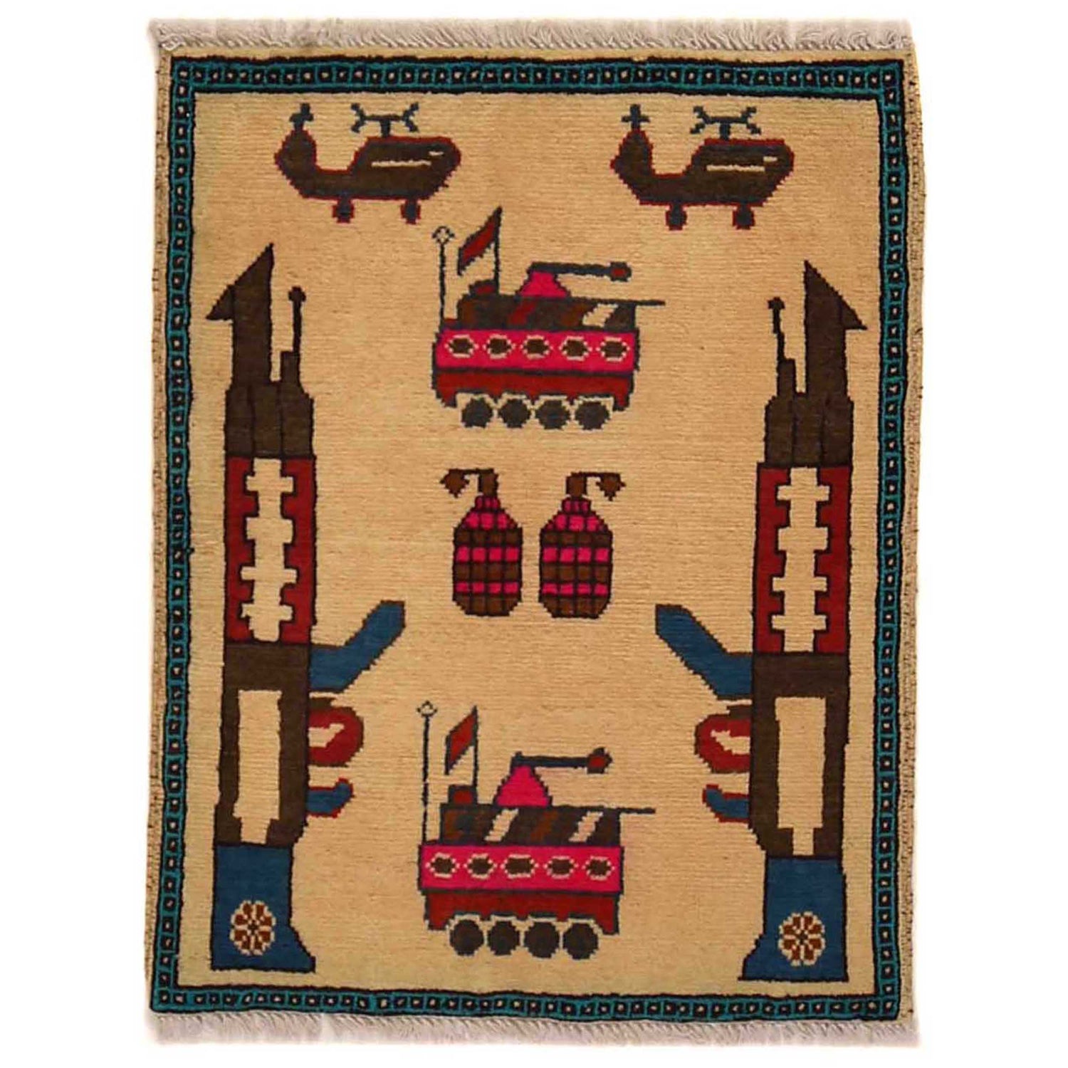 War Rug 2' 0" x 2' 6" (ft) - No. B35424