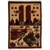 Handmade War Rug 1' 10" x 2' 7" (ft) - No. B35441