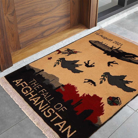 Ivory Color War Rug 2' 0" x 2' 7" (ft) - No. B35442