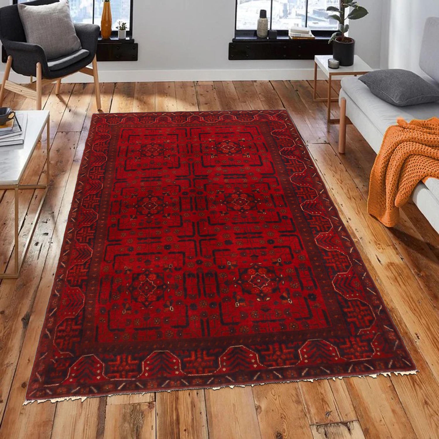 Handmade Khal Mohammadi Rug 4' 6" x 6' 4" (ft) - No. B35796