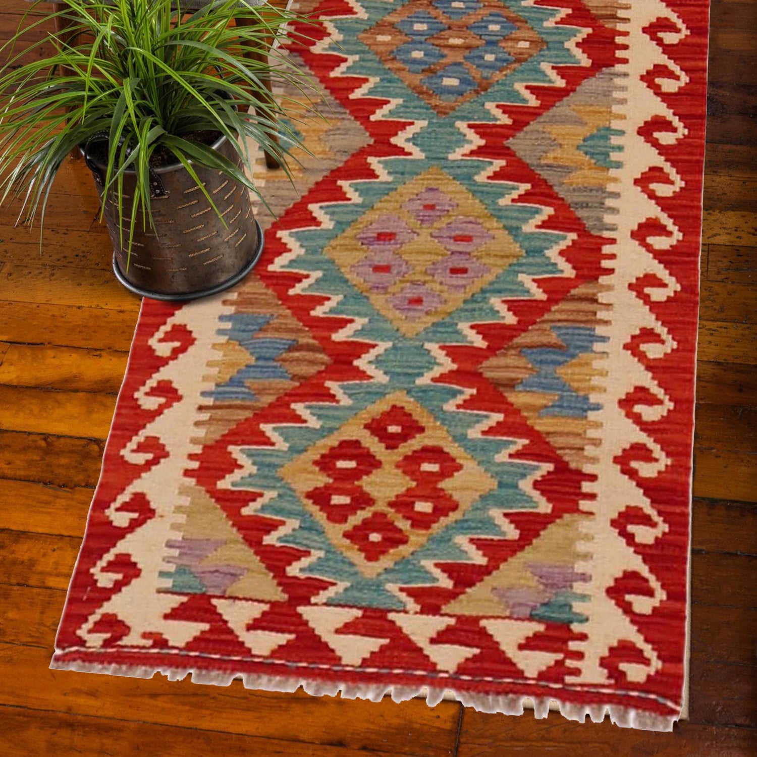 Vegetable Kilim Runner 1' 10" x 4' 11" (ft)- No. B35879