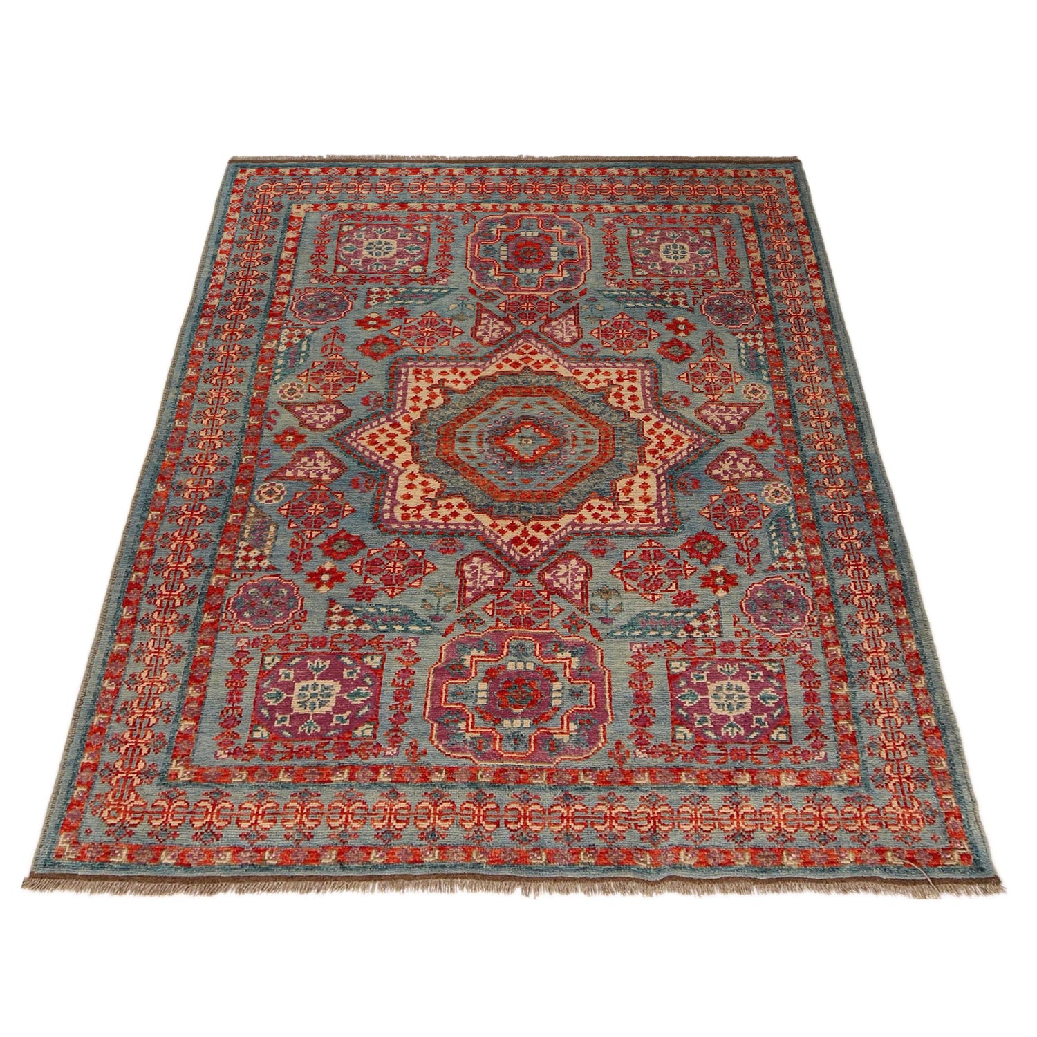 Hand Knotted Mamluk Rug 5' 7" x 7' 8" (ft) - No. B36515