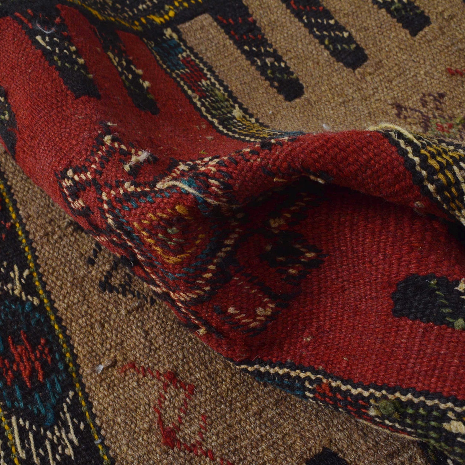 Hand Knotted Table Sheet Dhurrie 2' 1" x 2' 11" (ft) - No. B36528